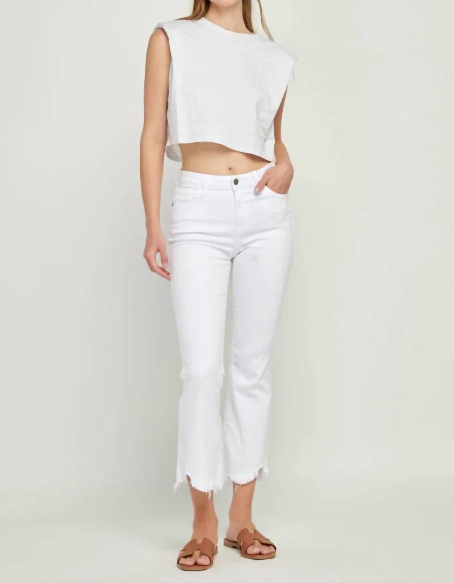 Hidden - Betty High Rise Flare Cropped Jean