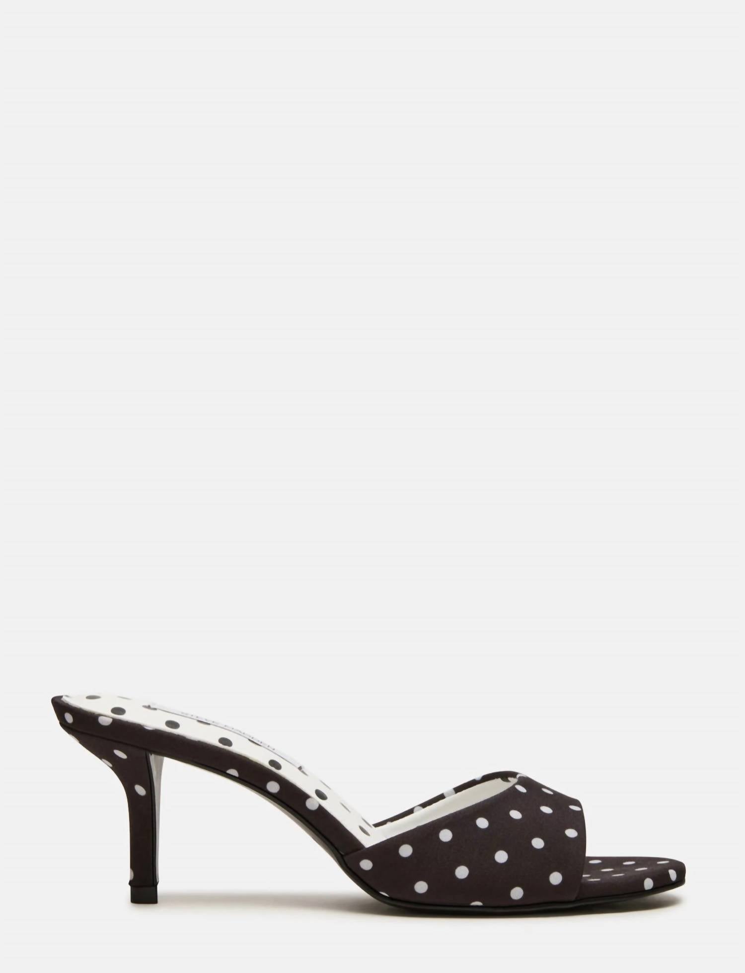 STEVE MADDEN Women's Kendrix Mule Heel in black white - women's shoe