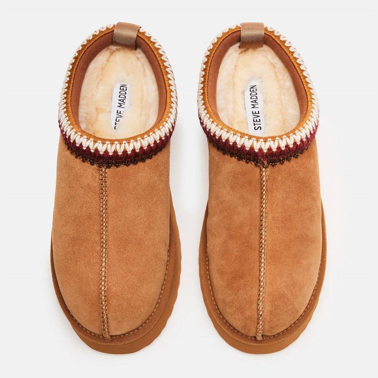 STEVE MADDEN Women's Selena Slip On in chestnut - women's shoe - detail view