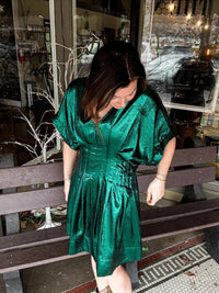 Entro - Maggie Metallic Jewel Mini Dress