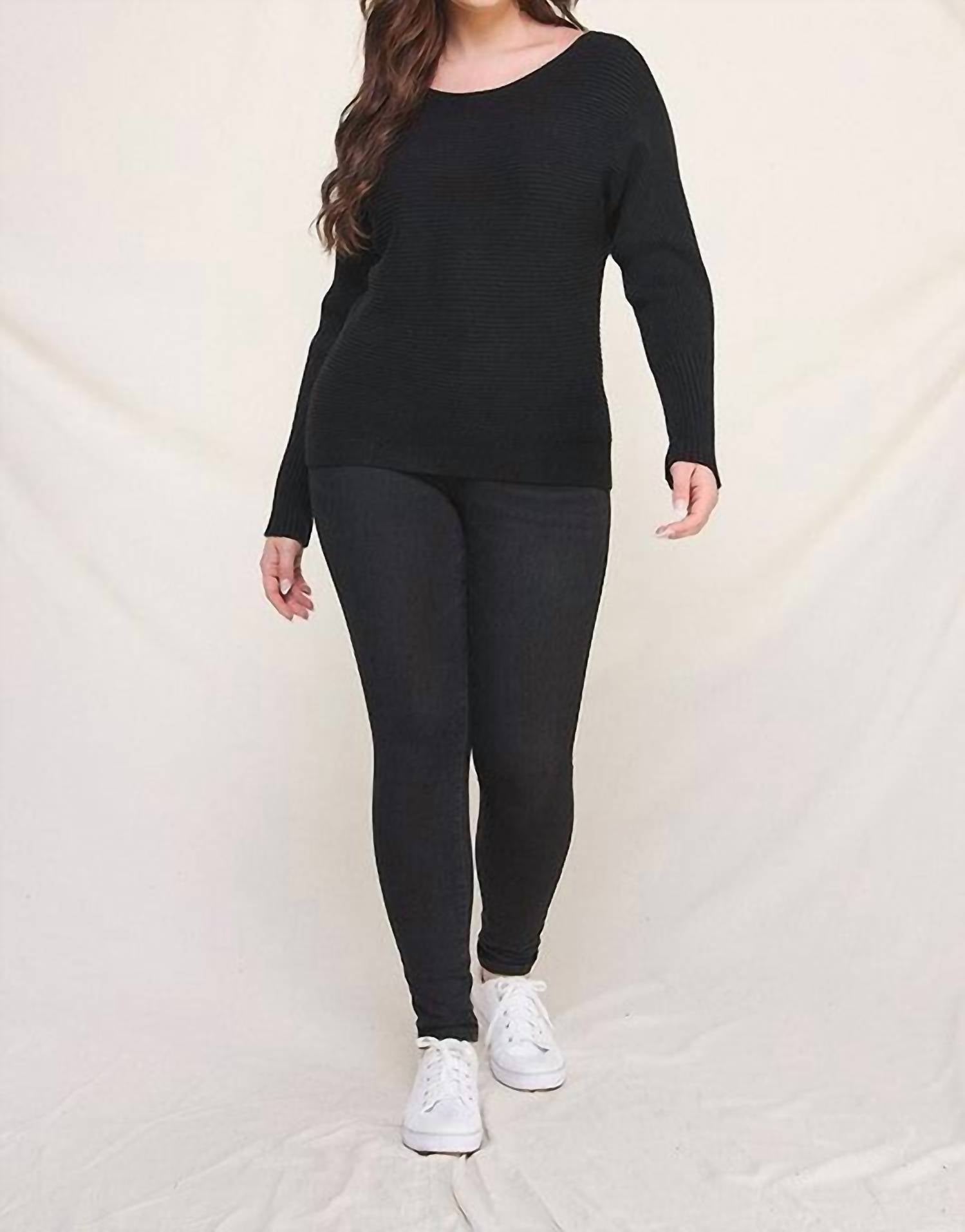 Allie Rose - Soft Ribbed Fine Gauge Pullover
