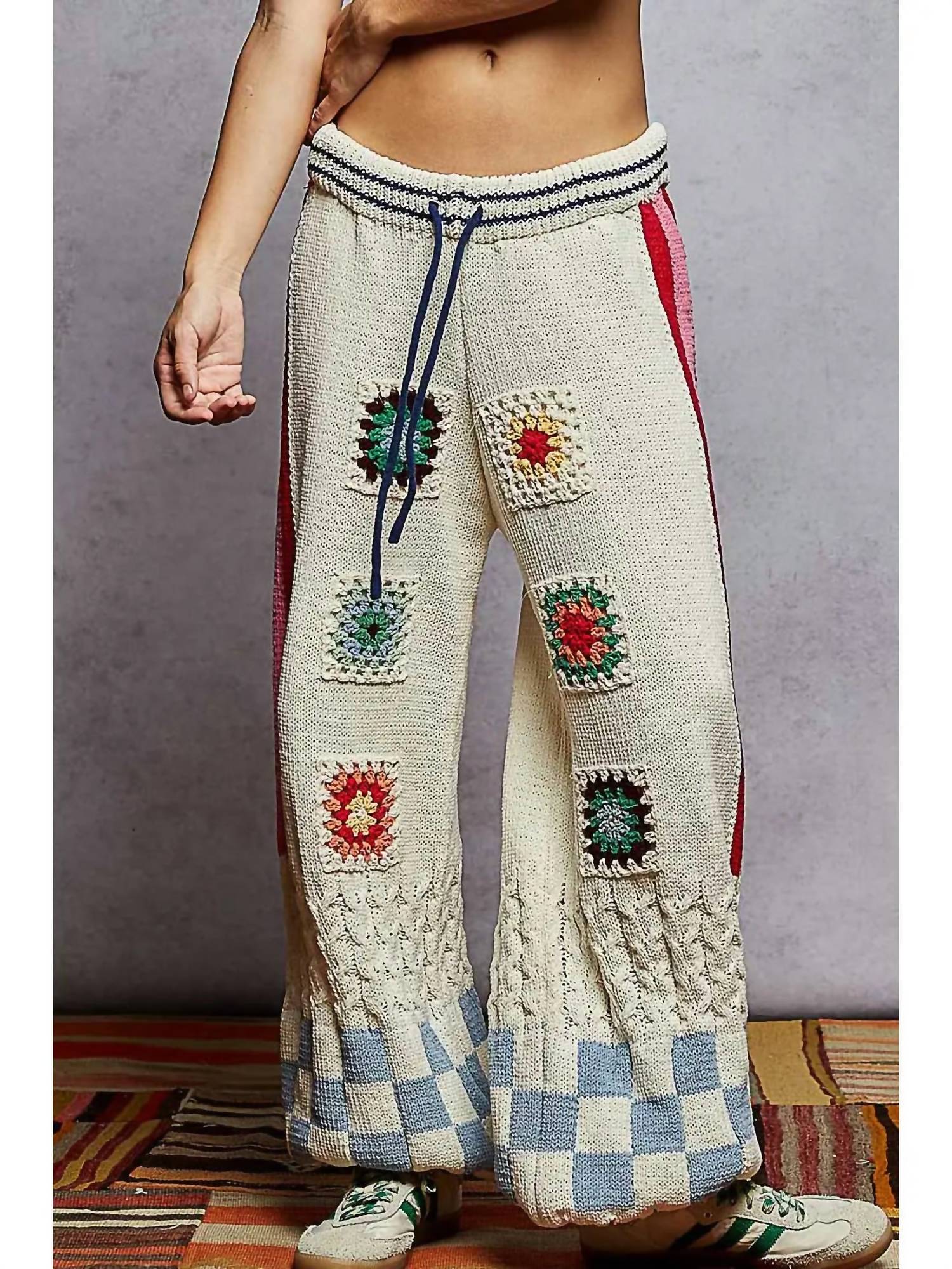 Pol - Women's Patch Chenille Sweater Pants