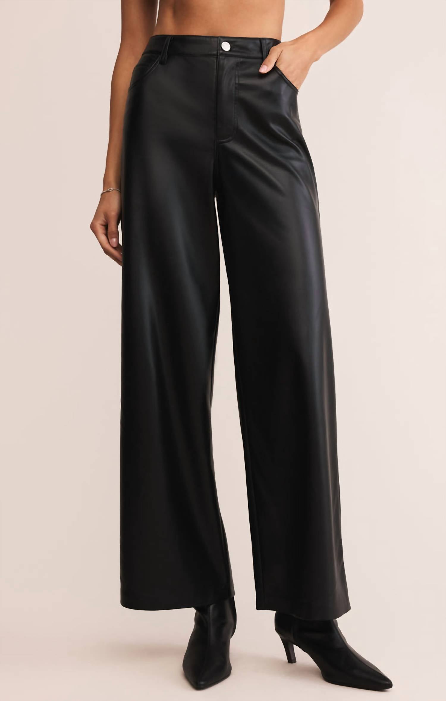 Z Supply - Marli Wide Leg Faux Leather Pant