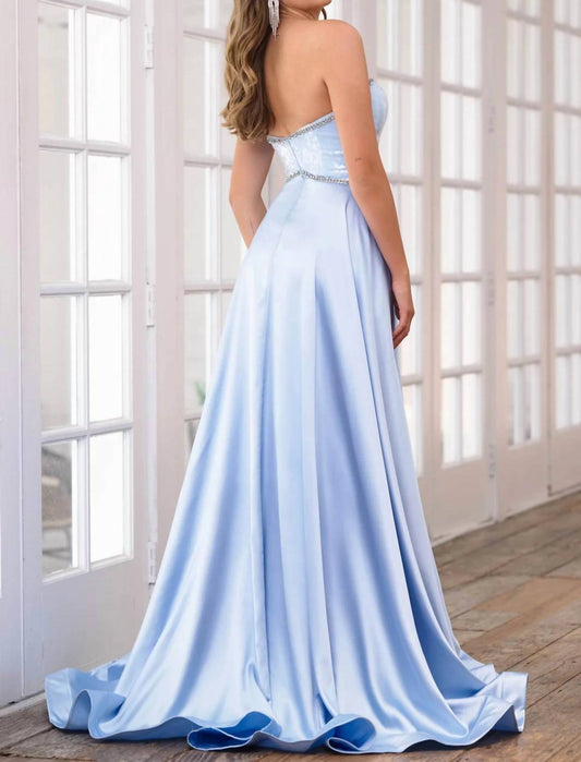 Ava Presley - Strapless Sequin A-line Gown