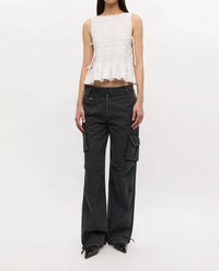 Ganni - Washed Cotton Twill Pants
