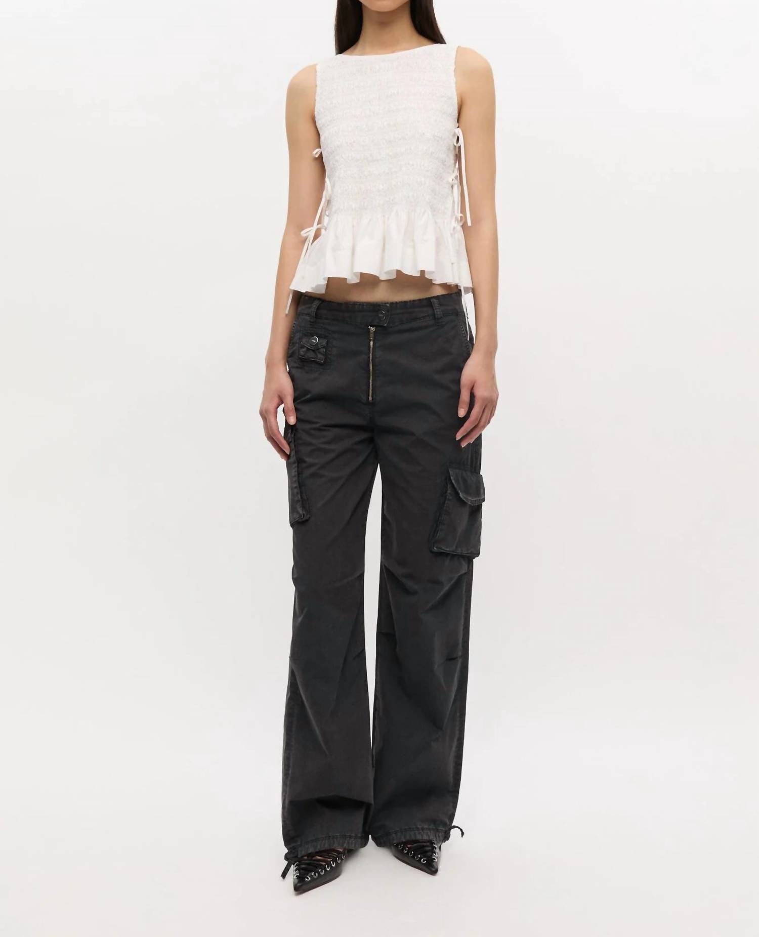 Ganni - Washed Cotton Twill Pants
