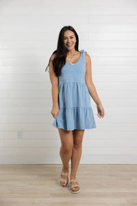 Mac & Me - Tie Shoulder Knit Dress