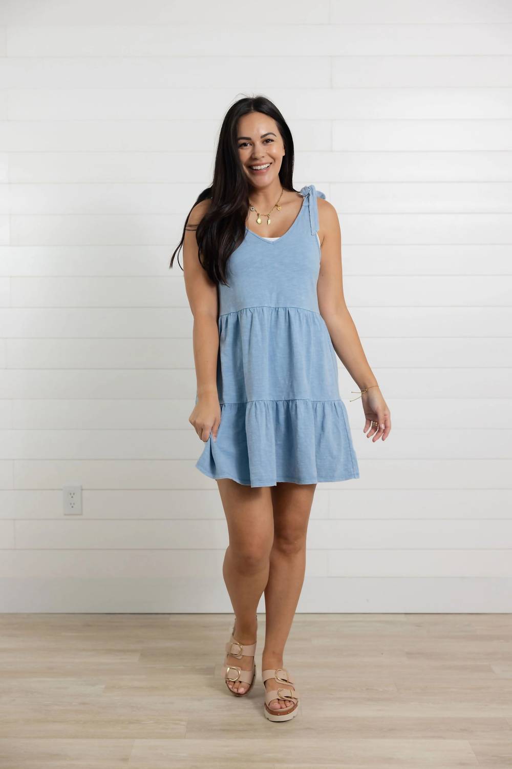 Mac & Me - Tie Shoulder Knit Dress