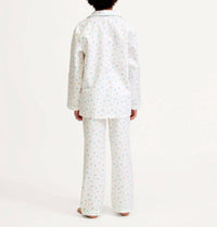 Petite Plume Kid's Twill Pajama Set in good luck charms - kids' sleepwear - detail view