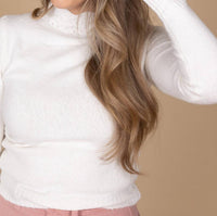 Aemi + Co - Aria Lace Trim Sweater