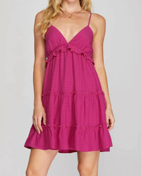 She + Sky - Southern Sass Textured Tiered Dress