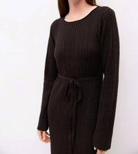 Mod Ref - Terra Ribbed Knit Long Sleeve Maxi Dress