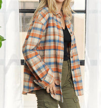 Madelyn - Plaid Long Sleeves Flannel Shacket