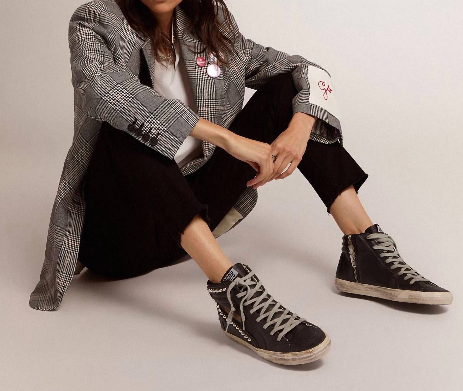 Golden Goose - Women's Slide Leather Sneaker With Studs