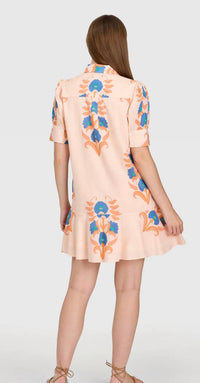 Livro Liv Mini Dress in pink sands - women's dress - detail view