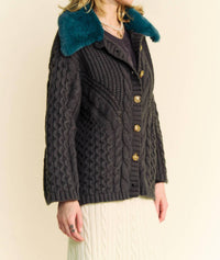 Davi & Dani - Jones Vintage Contrast Collar Cardigan