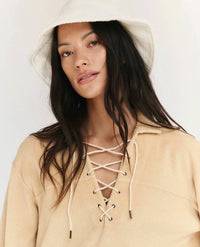 The Great. - Micro Terry Lace Up Tunic