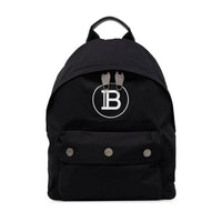 Balmain - Women's B-back Nylon White Logo Backpack