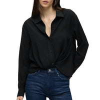 Hudson - Women's Long Sleeve Knotted Button Down Shirt