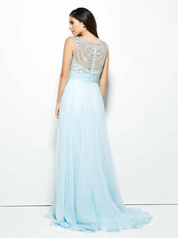 Mac Duggal - Rhinestone Ball Gown with Side Slit