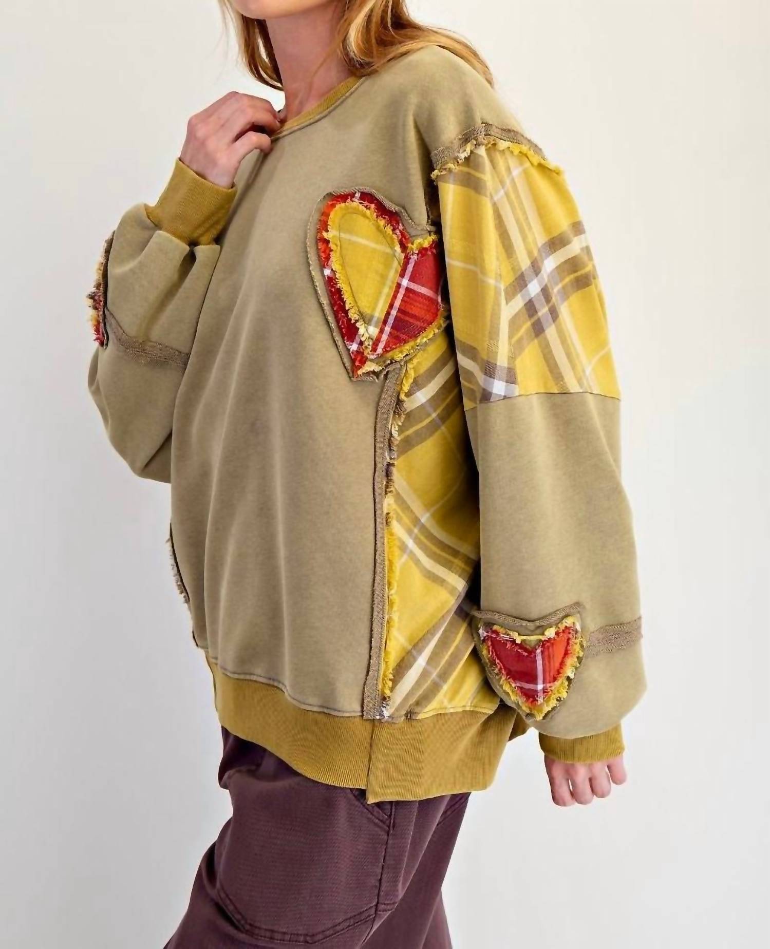 Little Secret Of Mine - Heart Full of Sunshine Patch Sweatshirt