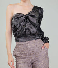 Current Air - ONE SHOULDER BOW TOP