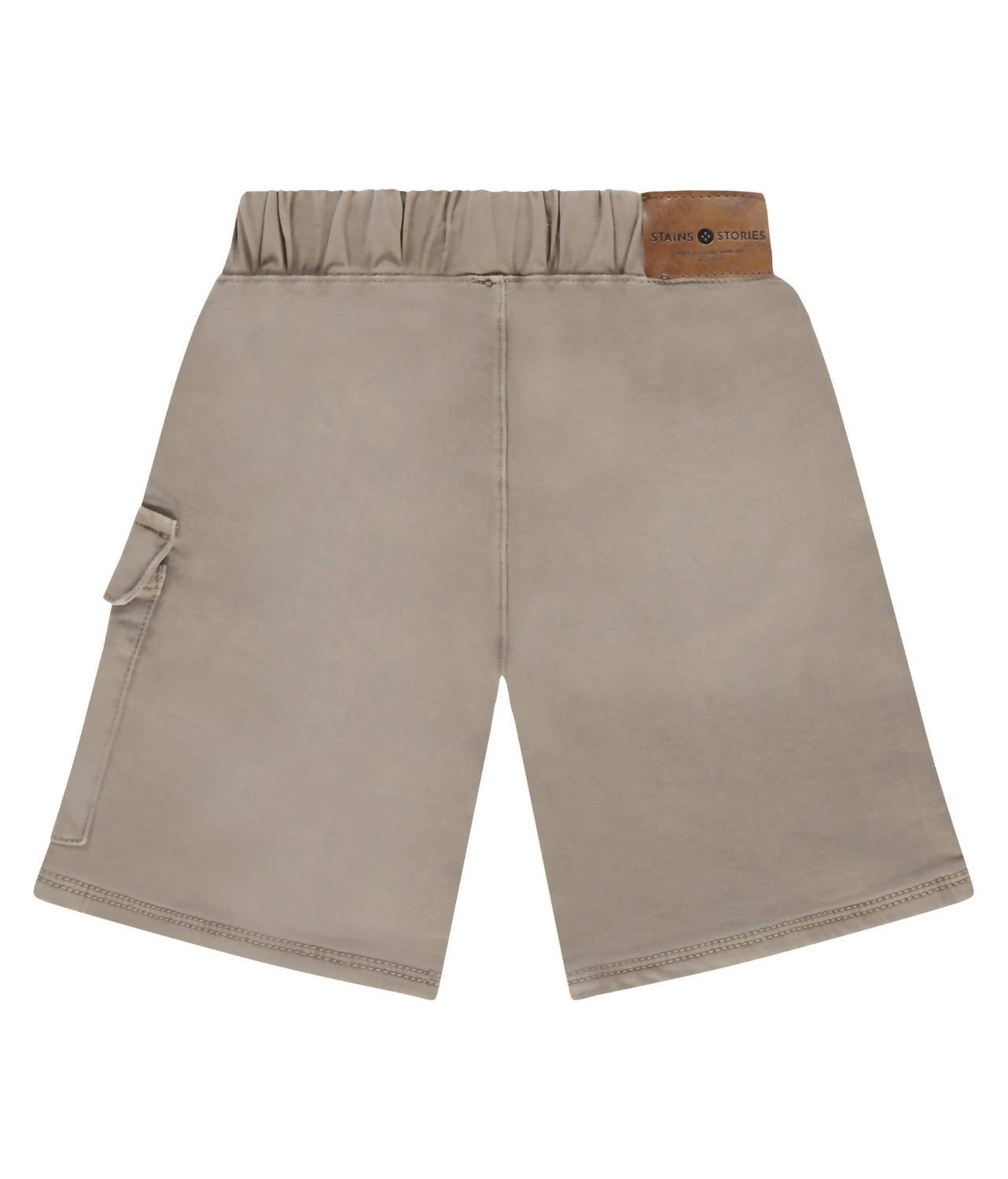 babyface Boy's Cargo Drawstring Short in camel - kids' shorts - detail view