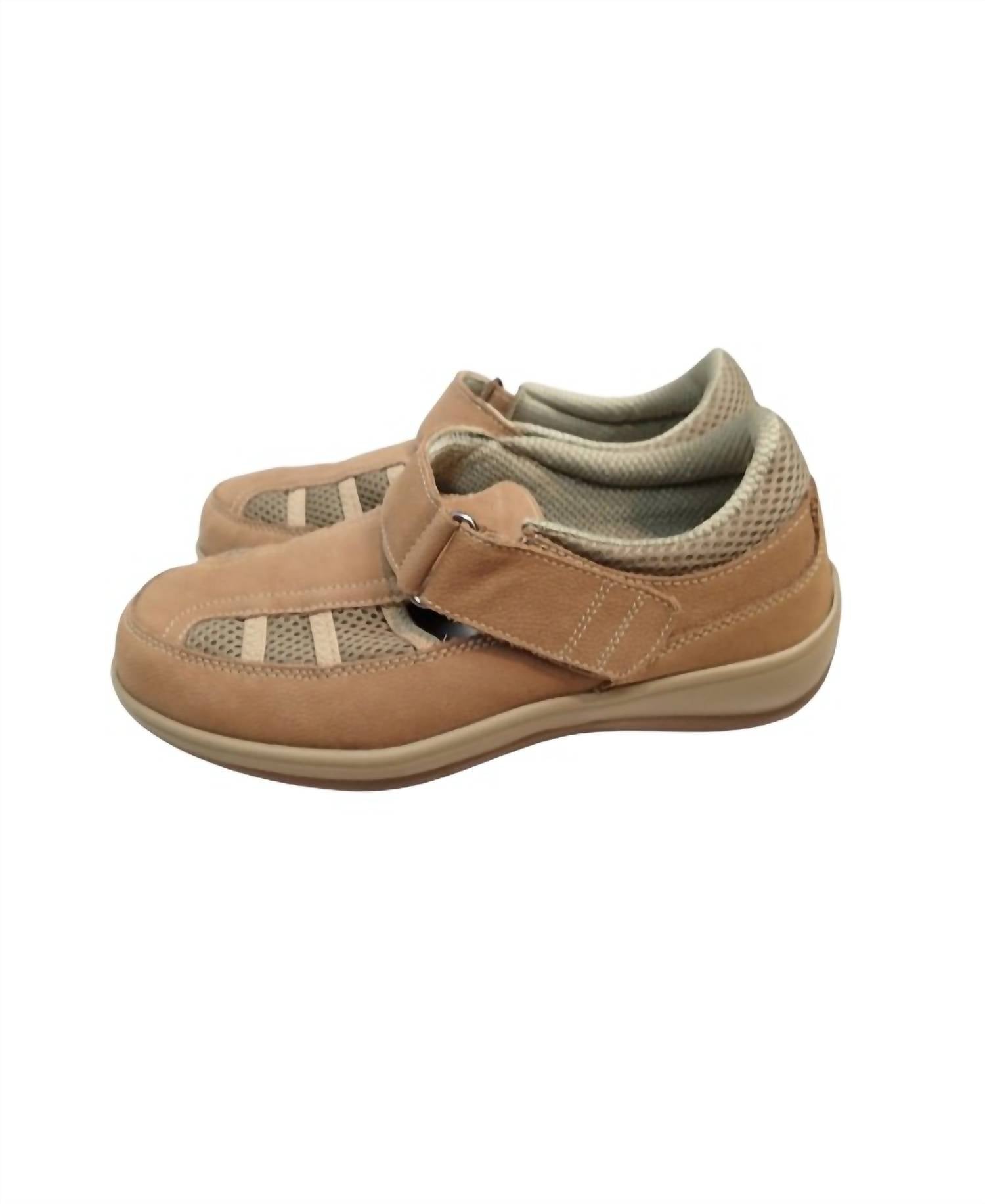 Orthofeet Women's Sarasota Comfort Walking Shoes in beach tan - women's sneaker