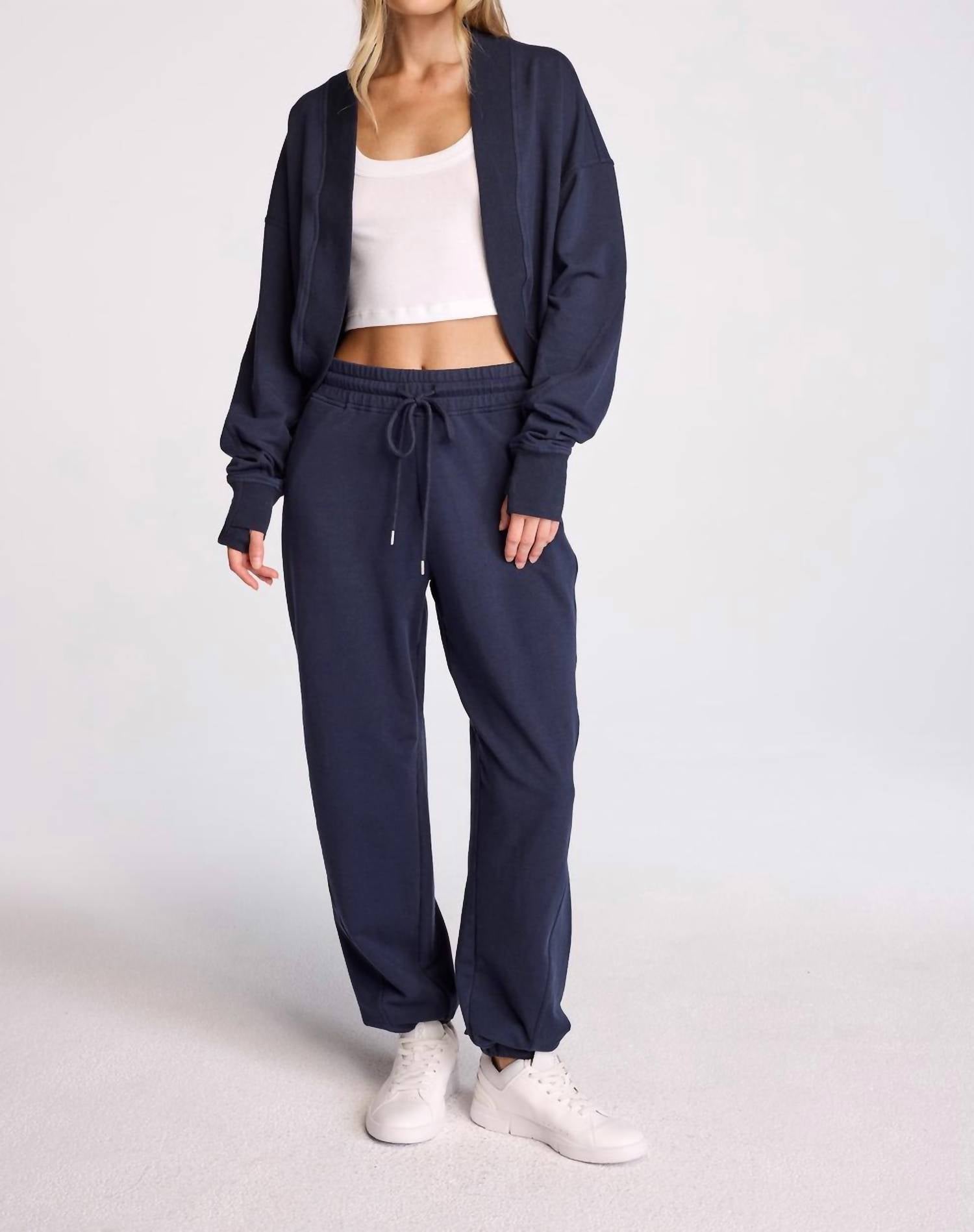 sundays Blake French Terry Jogger in navy - women's pants