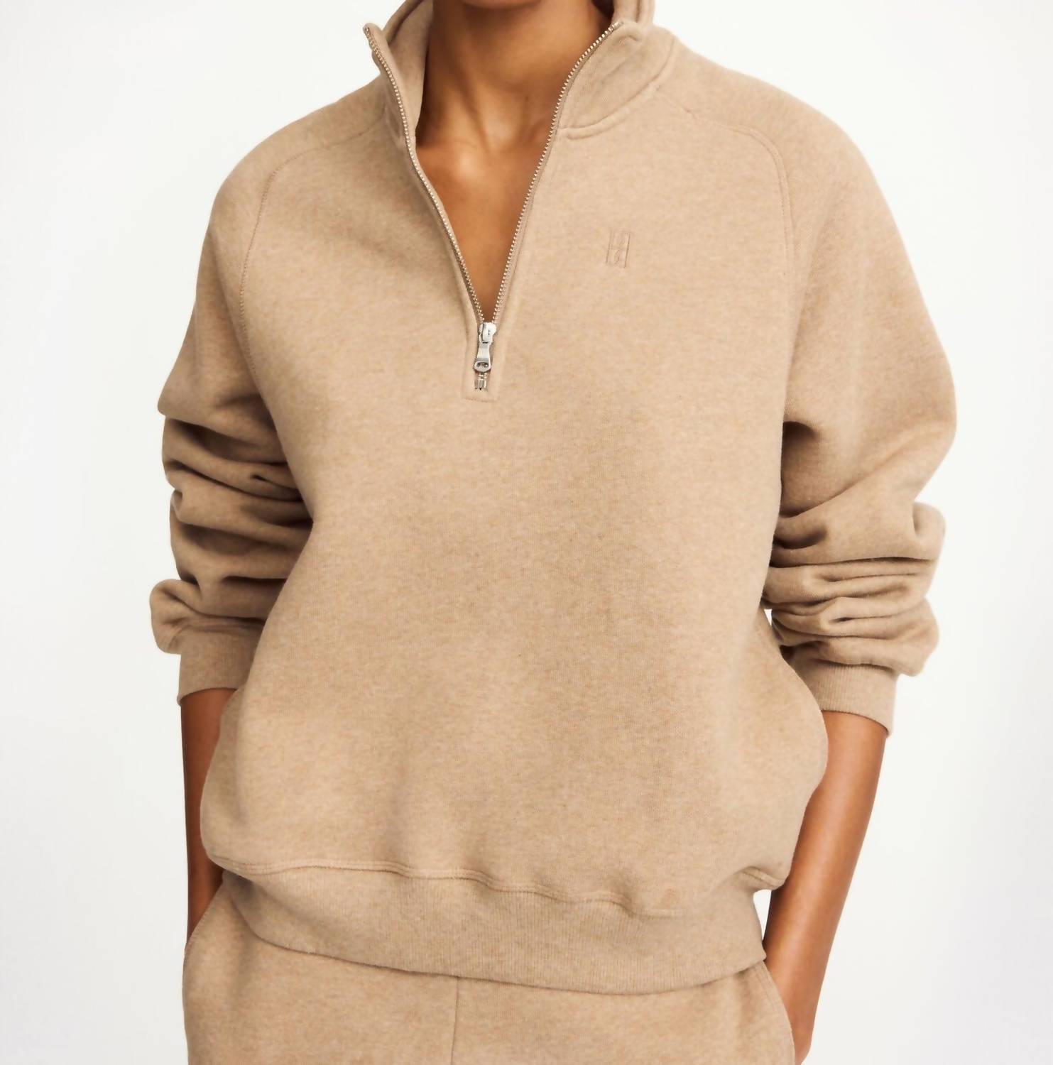 BY MALENE BIRGER Lipa Organic Sweatshirt in kelp - women's long sleeve top