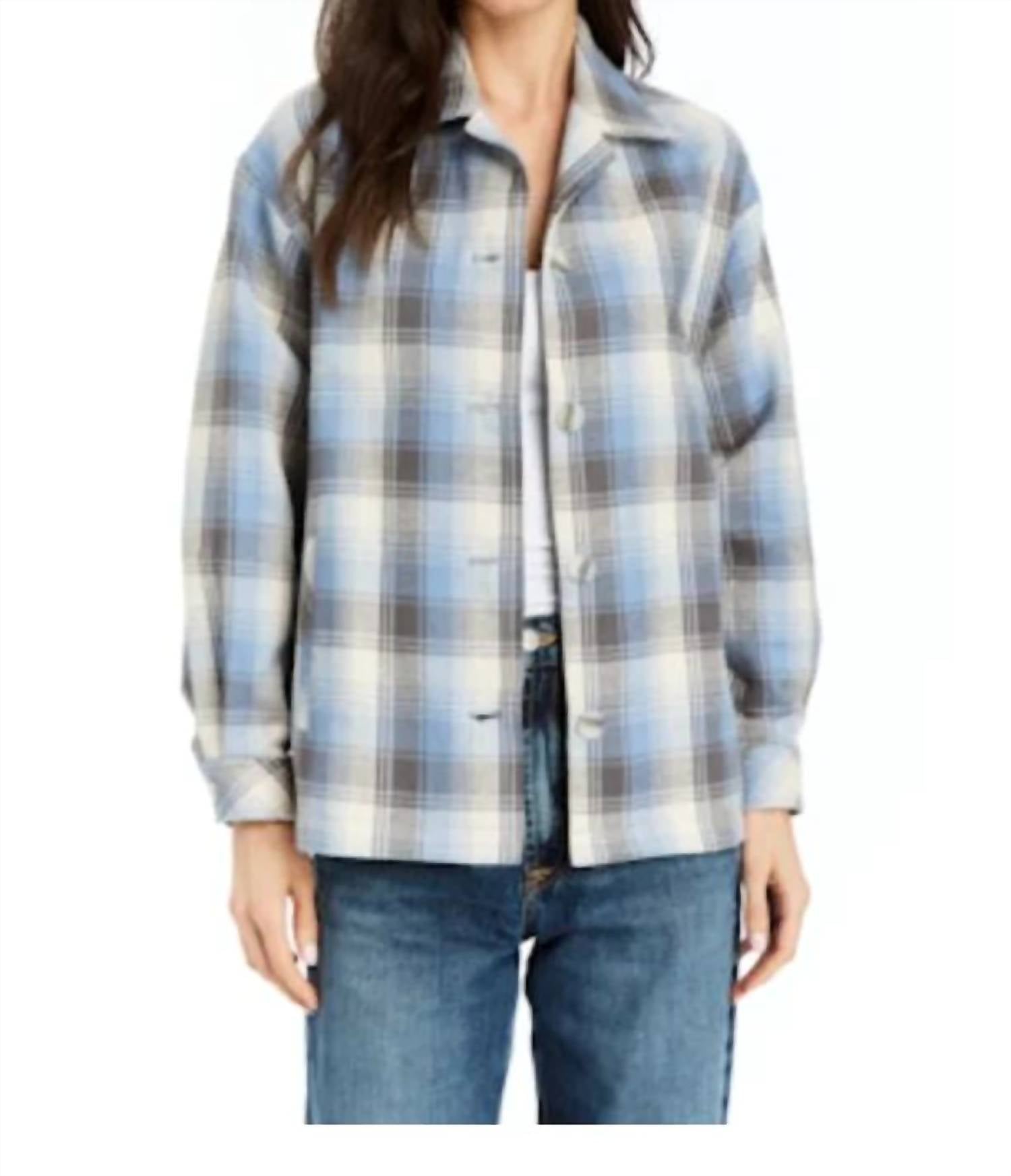 Drew - Peyton Cotton Plaid Car Coat