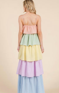 GEEGEE Easter Maxi Dress in multicolor - women's dress - detail view