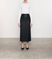 Enza Costa - CASHMERE COTTON POINTELLE LONG SLEEVE CREW TOP