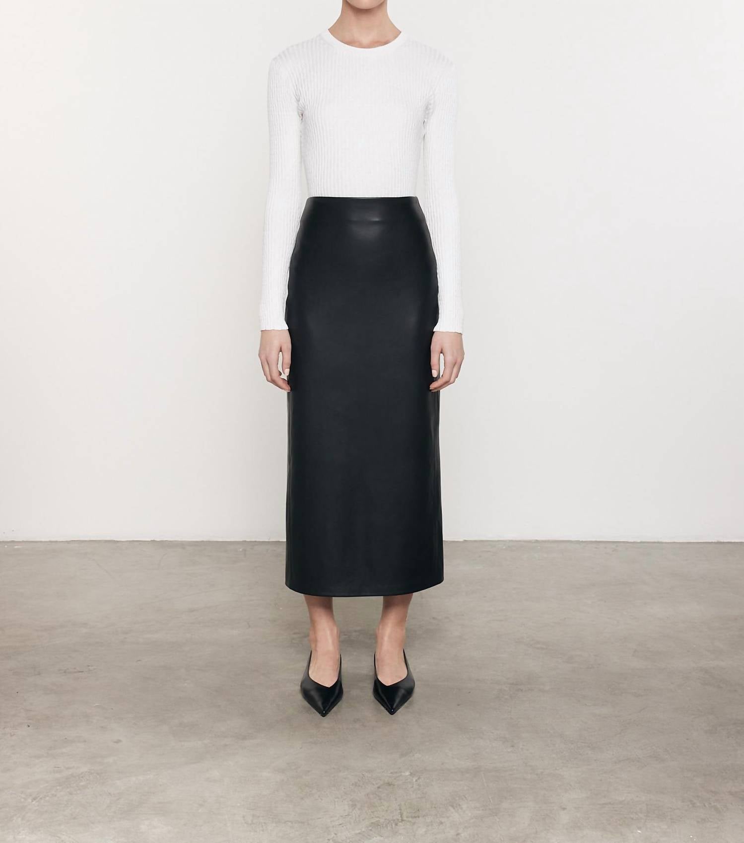 Enza Costa - CASHMERE COTTON POINTELLE LONG SLEEVE CREW TOP