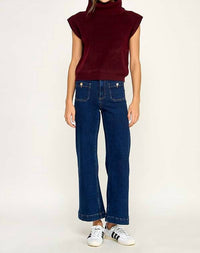 Miss Love - Women's Ribbed Sleeveless Turtleneck Sweater