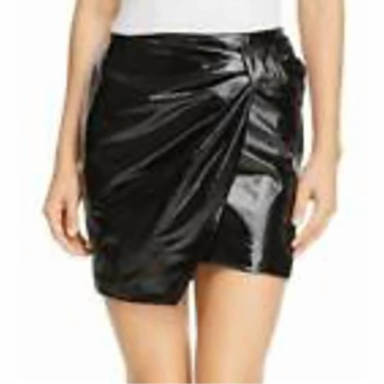 Sunset & Spring - Women's Patent Bow Party Mini Skirt