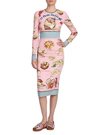 Dolce & Gabbana - Capri Painterly Food-print Midi-dress