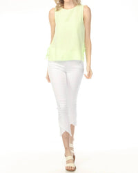 Charlie B - Side Ties Solid Linen Blend Sleeveless Top