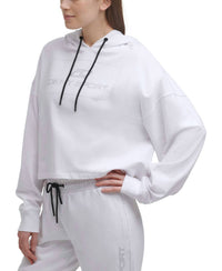 Dkny - Sport Rhinestone Logo Cotton Hoodie
