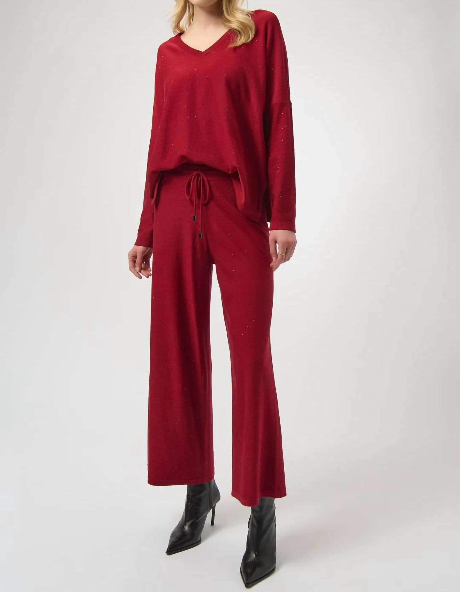 Joseph Ribkoff - Sequined Wide Leg Culotte Pants