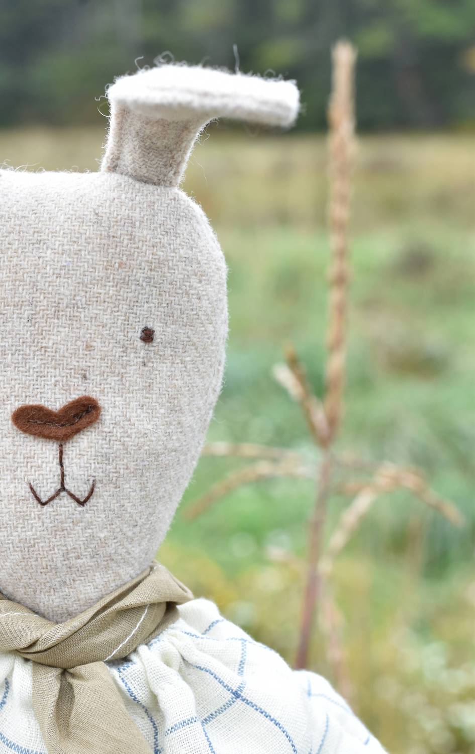 Woolgrass Farm - Ruthie The Rabbit With Chambray Skirt