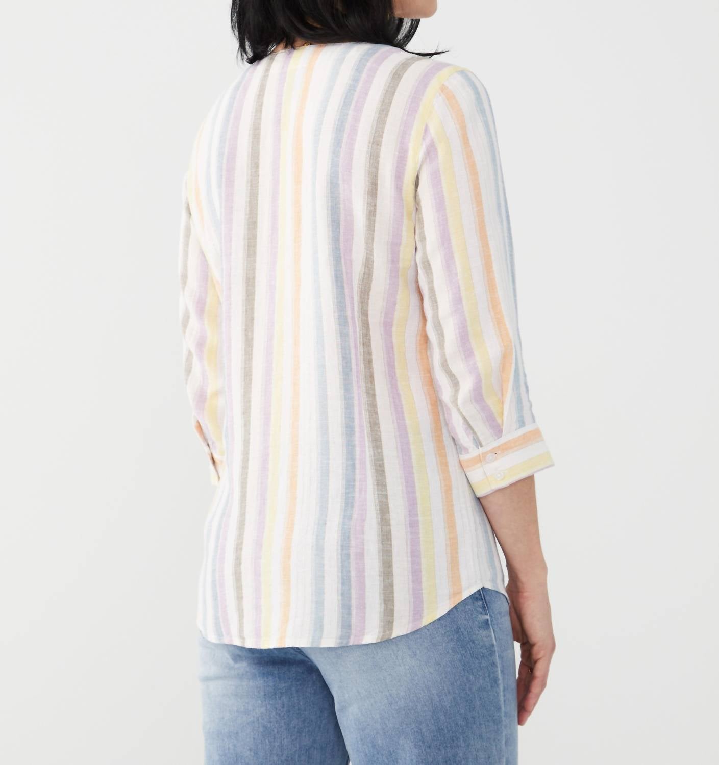 Fdj - Madison Stripe V-neck Top