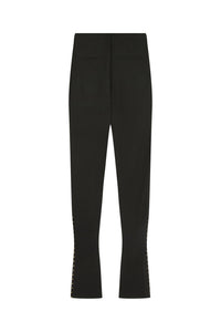 Jacquemus Pre-loved Le Pantalone Trousers With Slit Ankle And Hook & Eye in black - women's pants - view 5