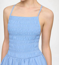Ganni - Compact Poplin Long Smocked Dress