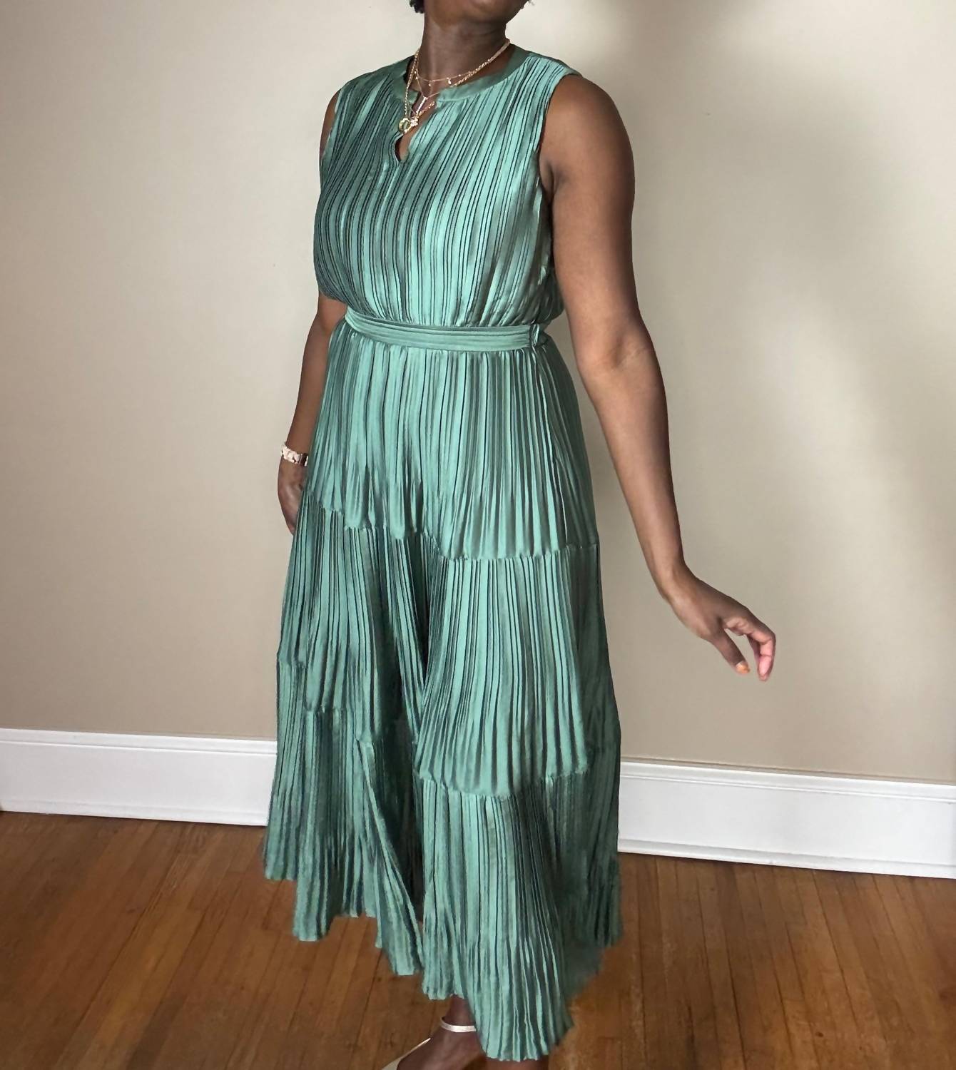 Current Air - Bethany Pleated Tiered Dress