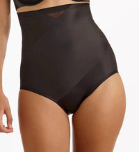 TC Fine Intimates Tummy Tux High Waist Brief Panty in black - women's intimate - detail view