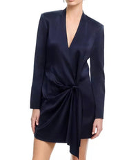 cinq a sept Irma Long Sleeve Dress in blue - women's dress