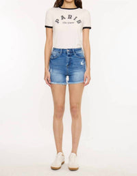 Kancan - High Rise Denim Shorts