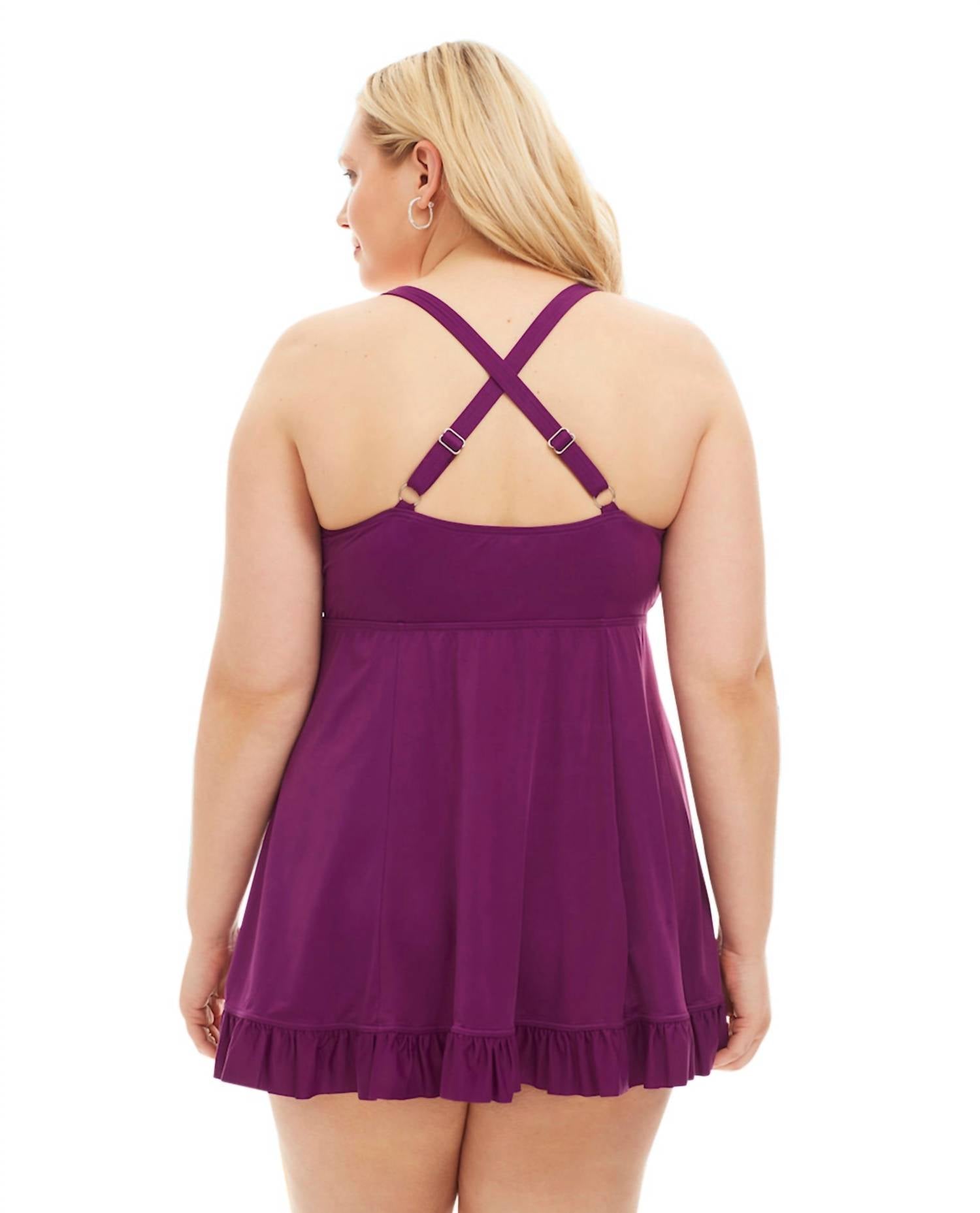 Always For Me - Two Piece Swimdress Set - Plus