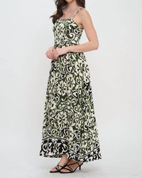 Meet Me In Santorini - Scroll Maxi Dress